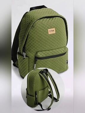 Olive Green Zyia Backpack Like New Padded Roomy Great Condition Durable